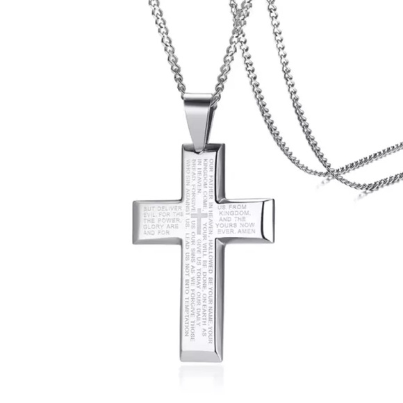 🐘 Men’s Stainless Steel Christianity Faith Necklace - Picture 3 of 4